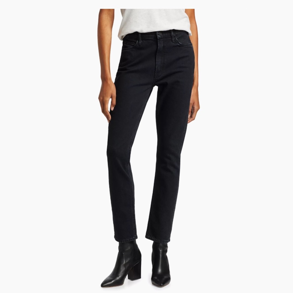 NWT Mother The Dazzler Shift Uneven Waist Jeans in Who's Sorry Now, Size 26
